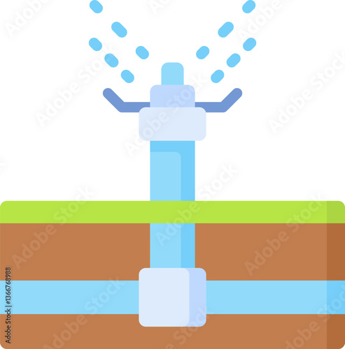 sprinkler Illustration on a white background.