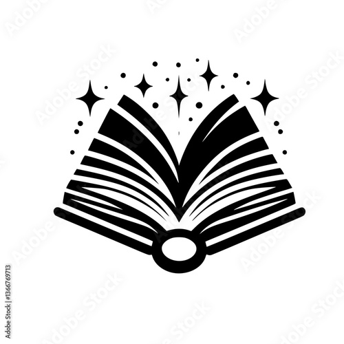Magical Tome: Black and White Emblem of Knowledge