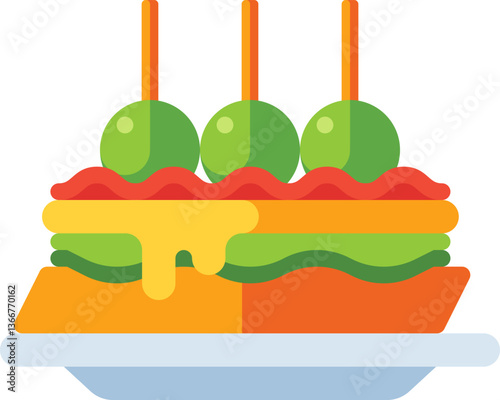 tapas Illustration on a white background.