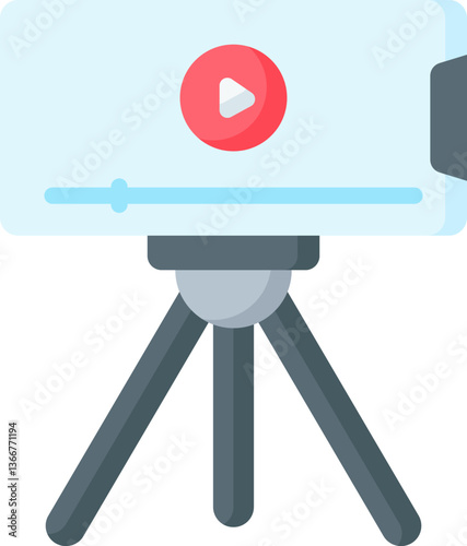 vlog Illustration on a white background.