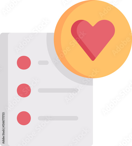 wishlist Illustration on a white background.