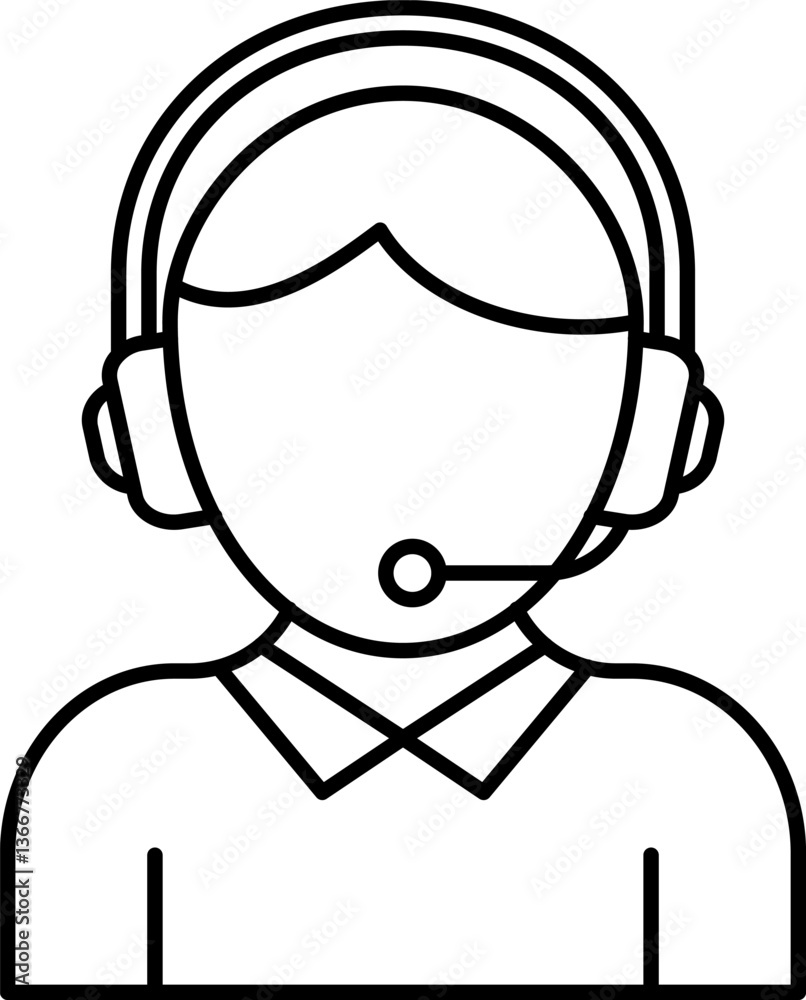 call center Illustration on a white background. call center Illustration on a white background.
