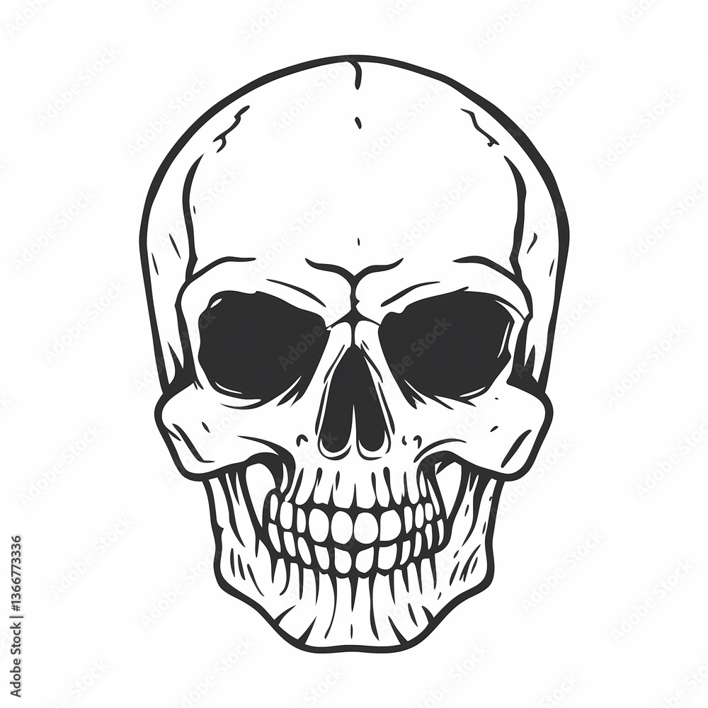 Fototapeta premium human skull vector illustration