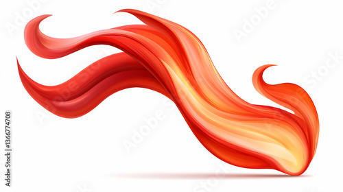 Abstract Red And Orange Fire Flame Design Element