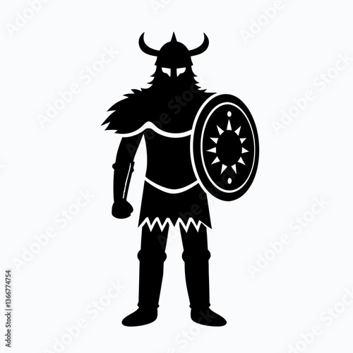 Wallpaper Mural  Viking character silhouette , Viking character vector Torontodigital.ca