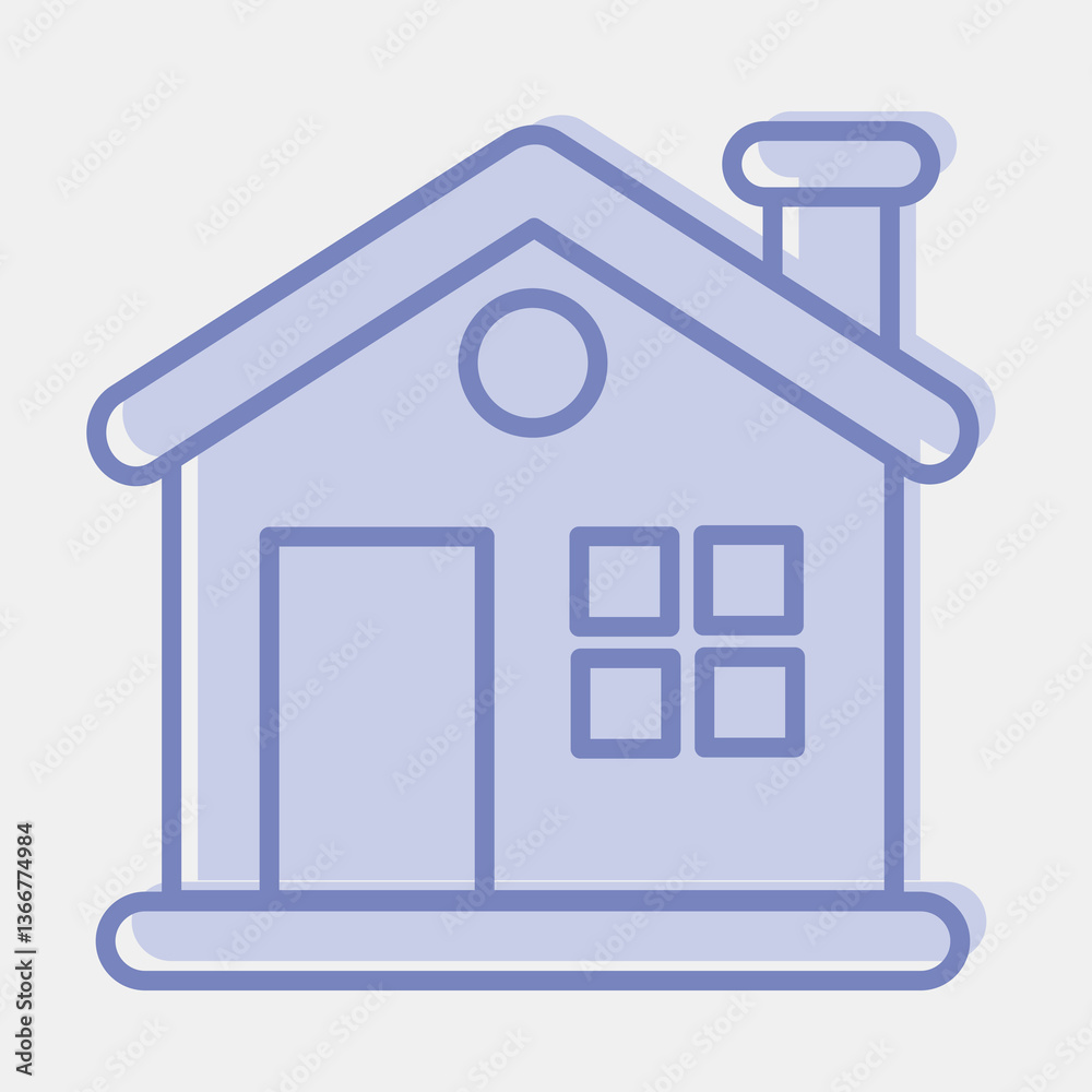 Icon house. Building elements. Icons in two tone style. Good for prints, web, posters, logo, site plan, map, infographics, etc. Icon house. Building elements. Icons in two tone style. Good for prints, web, posters, logo, site plan, map, infographics, etc.