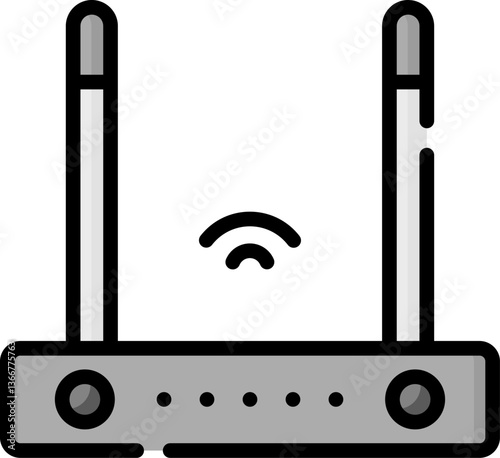 router Illustration on a white background.