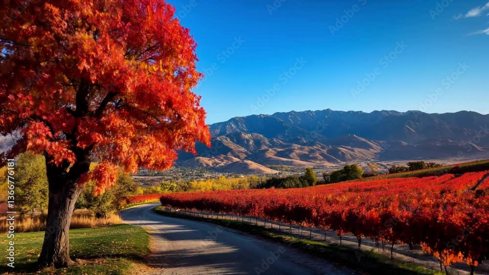 paisaje de hojas de otoño