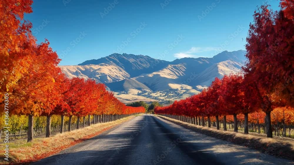 paisaje de hojas de otoño