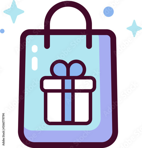 shopping bag Illustration on a white background.