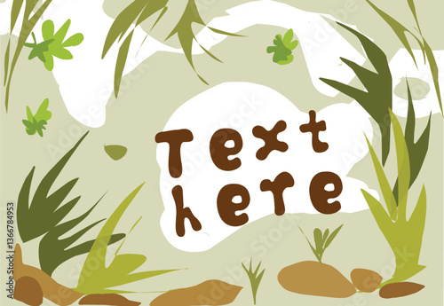 Text here with  background Floral element design soft  color illustration (20241016010858).eps