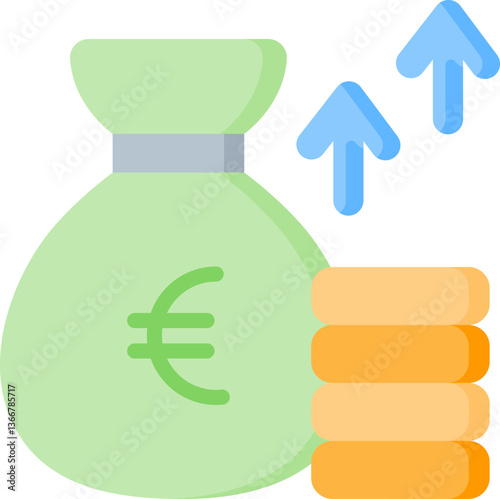 income Illustration on a white background.