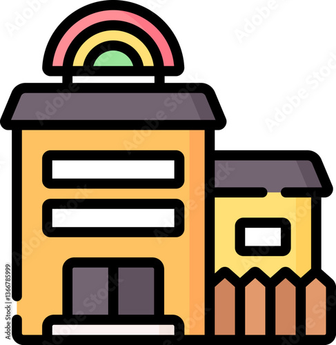 kindergarten Illustration on a white background.