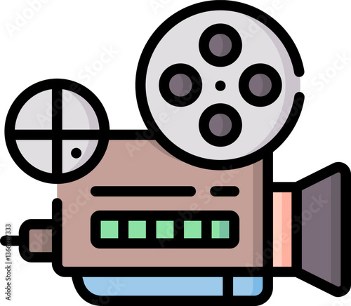 movie Illustration on a white background.