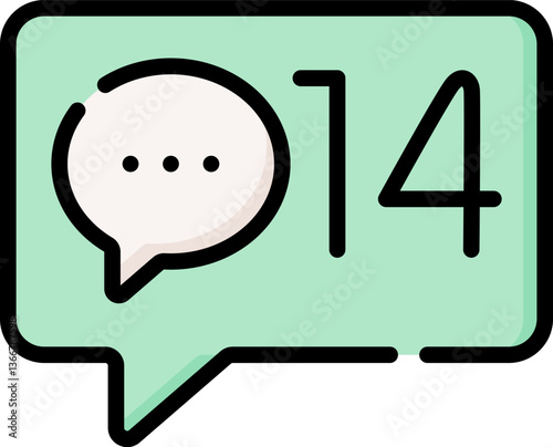 new message Illustration on a white background.