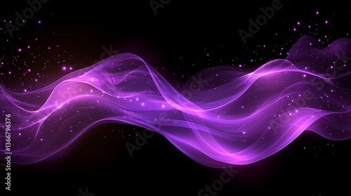 A mystical purple river of starlight flows through the cosmos, its ethereal glow illuminating the darkness with shimmering, vibrant energy.