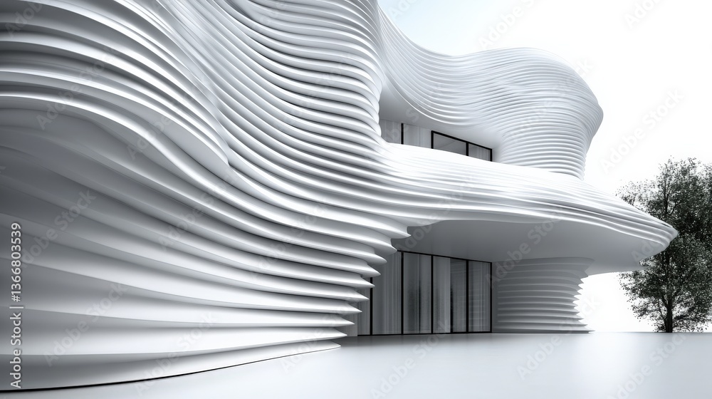 Naklejka premium Modern Architectural Design Concept Building