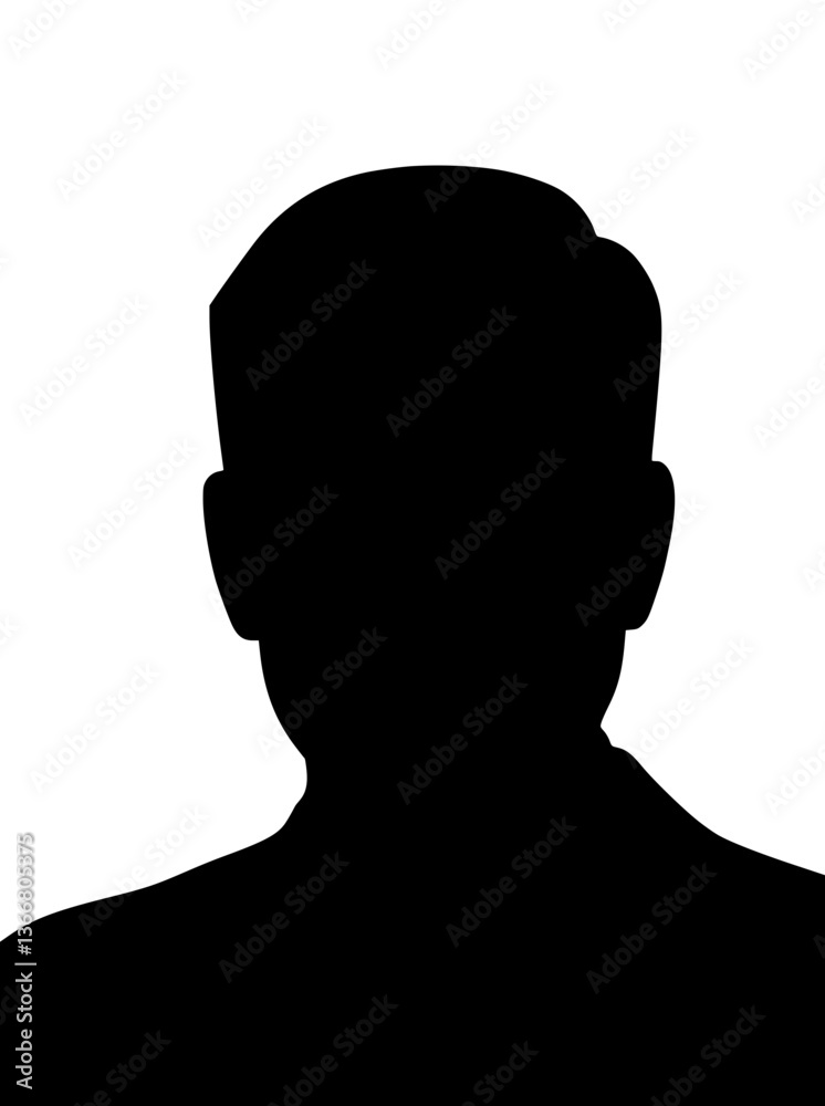 Silhouette Head Portrait - Man Silhouette Head Portrait - Man