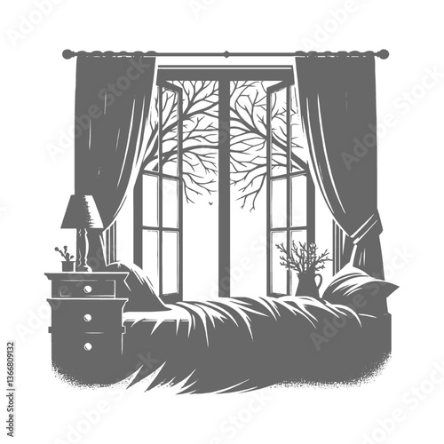 window with curtains
