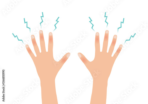 Hand nerves numbness and tingling in the palm, finger and joint swelling
