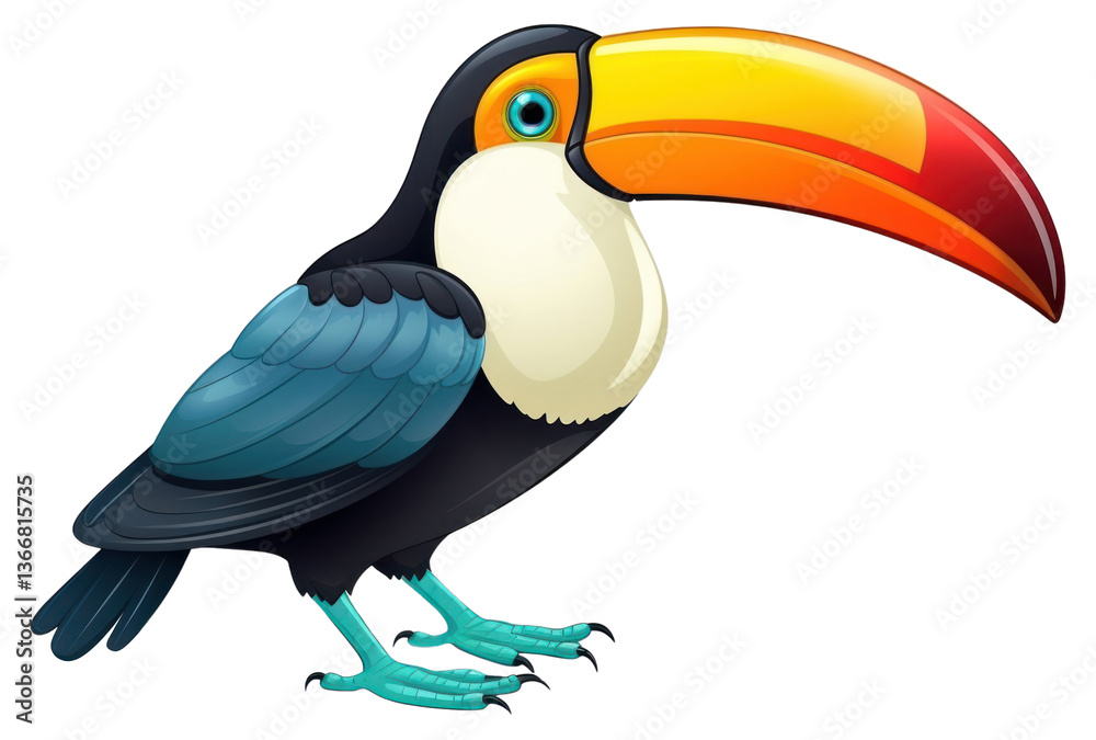 Fototapeta premium PNG Toucan toco bird toucan beak animal.