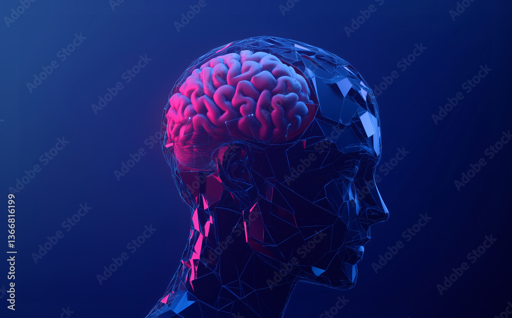 Obraz premium Computer artificial intelligence brain conceptual design