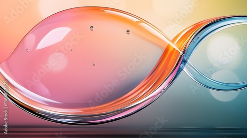 Soft pastel abstract circle background