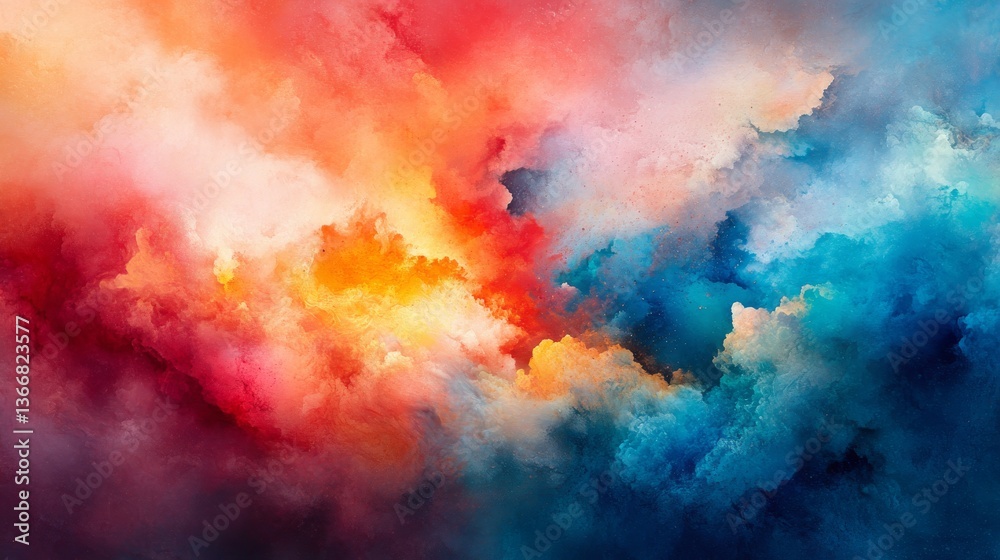 Fototapeta premium Abstract Colorful Sky Painting