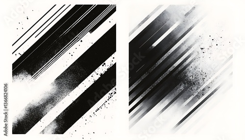 Diagonal line gradients with sharp angles and soft, harmonious transitions