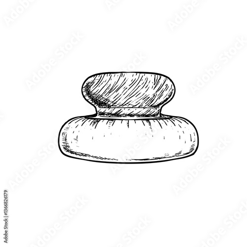Barren vector vintage scratchatching stamp illustration for ink printing