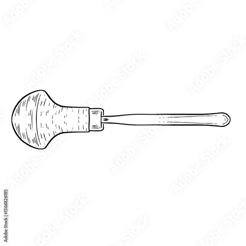 palette knife for ink vector vintage scratchatching stamp illustration for ink printing