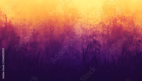 Fading gradient background transitioning from warm yellows to deep purples