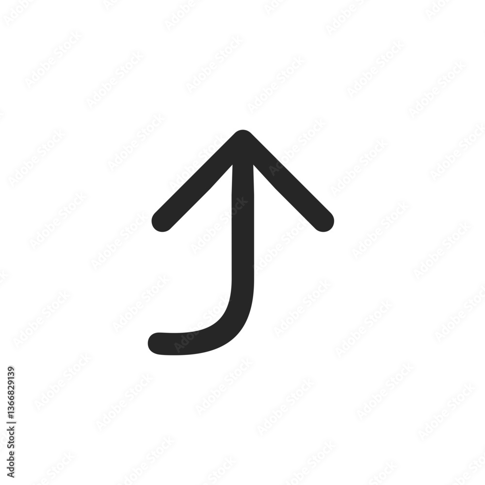 Turn Right Up Arrow Turn Right Up Arrow