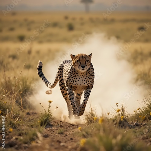 Cheetah in Full Sprint