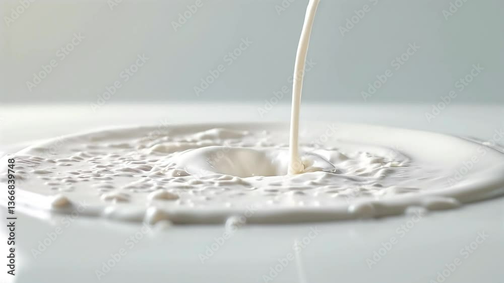 Milk Splash Animation in Slow Motion – Creamy White Liquid Pouring and Rippling on Surface, Ideal for Food, Dairy, Beverage, Commercial, Health, and Product Video Backgrounds Milk Splash Animation in Slow Motion – Creamy White Liquid Pouring and Rippling on Surface, Ideal for Food, Dairy, Beverage, Commercial, Health, and Product Video Backgrounds