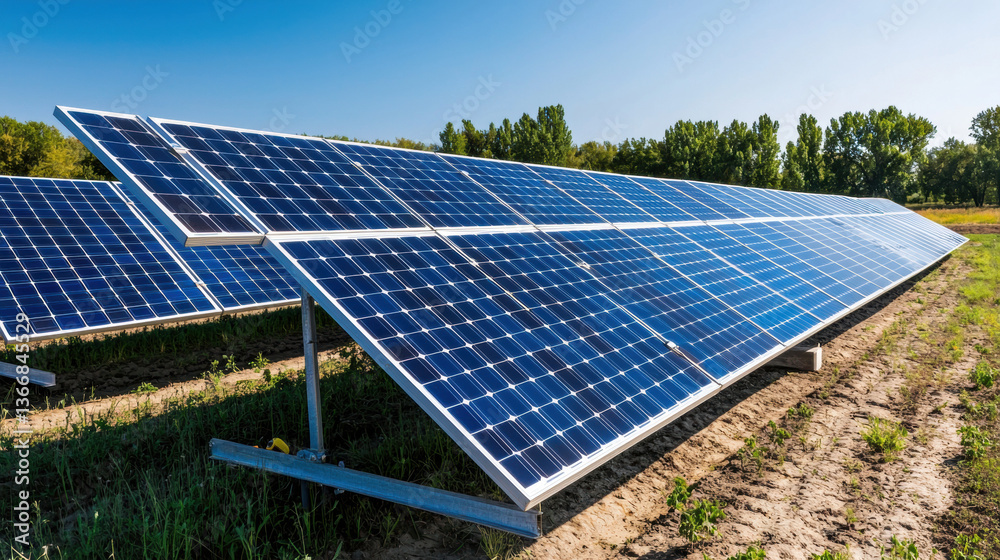 Solar panels in smart farm harness sunlight for sustainable energy production Solar panels in smart farm harness sunlight for sustainable energy production