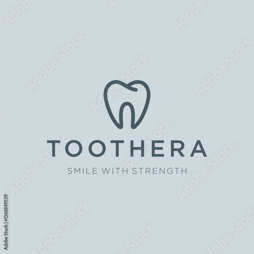 Minimalist Tooth Line Art Logo – A clean tooth logo symbolizing health and dentistry.