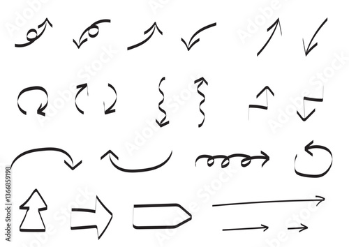 手書きの矢印セット