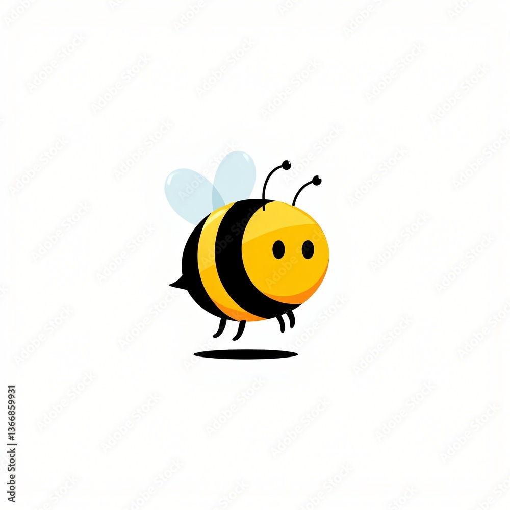 Adorable Cartoon Bumble Bee Character Design Flying Insect Illustration Honey Bee Graphic Adorable Cartoon Bumble Bee Character Design Flying Insect Illustration Honey Bee Graphic