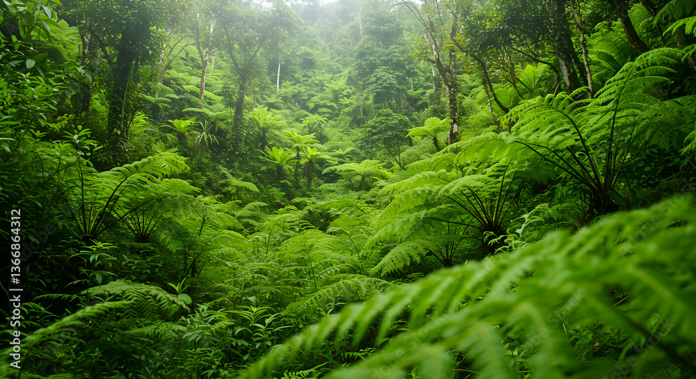 Fototapeta premium Dense Lush Green Tropical Forest