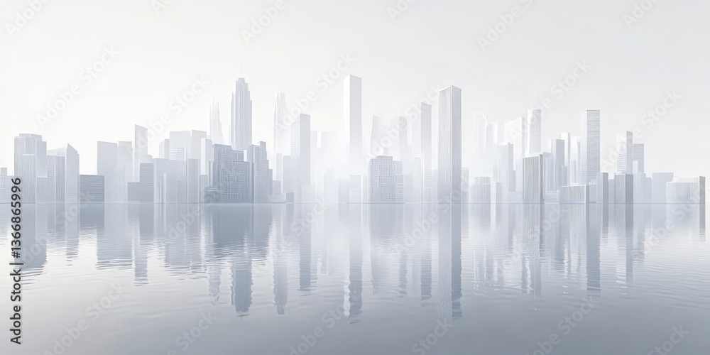 Fototapeta premium a simple modern city skyline