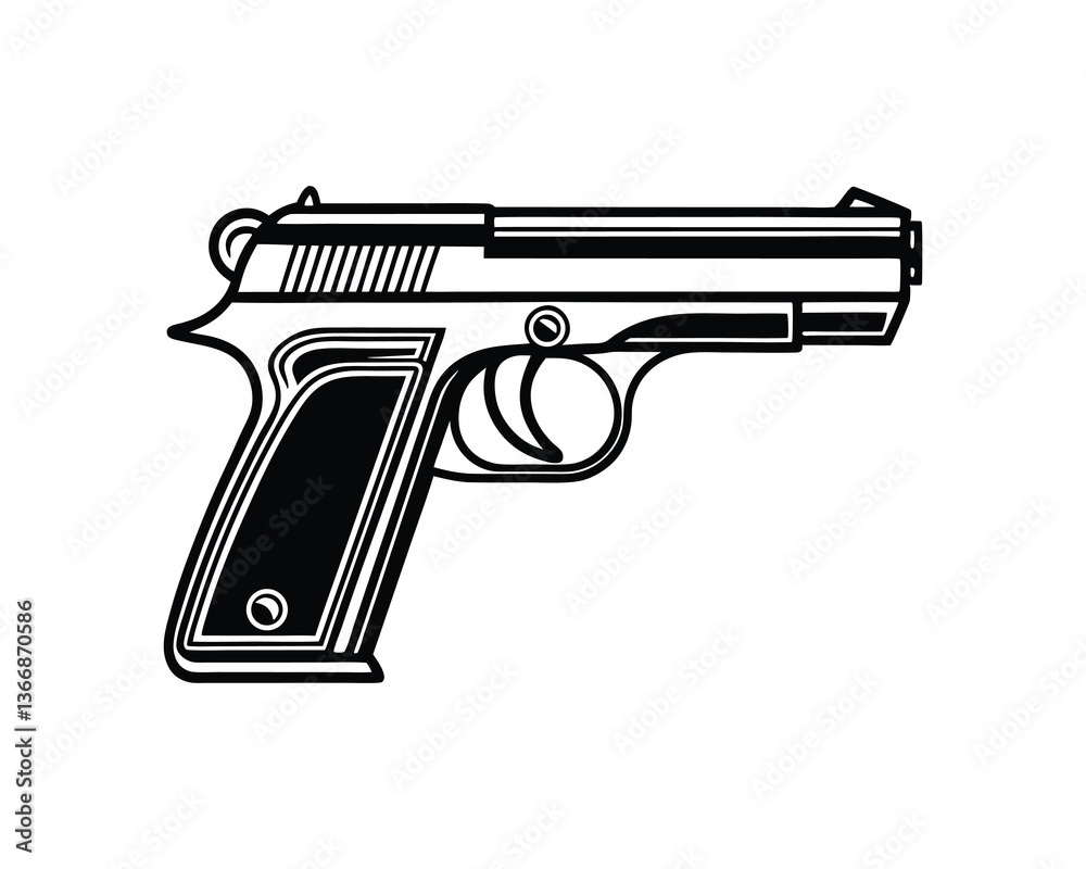 Gun illustration, Gun vector Design Gun illustration, Gun vector Design