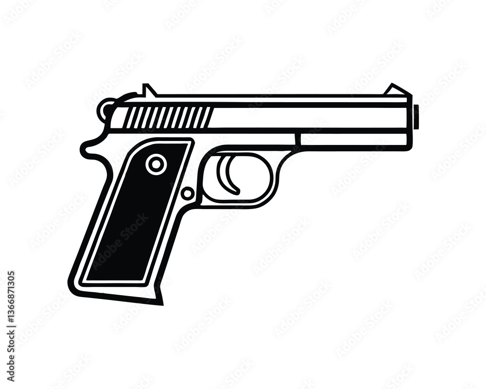 Gun illustration, Gun vector Design Gun illustration, Gun vector Design