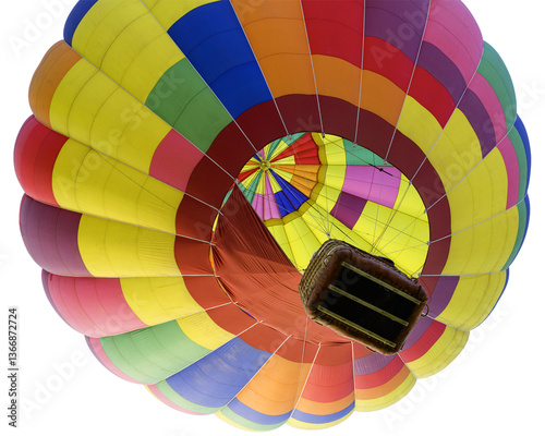 Obraz na płótnie colorful hot air balloon isolated on transparent background w salonie