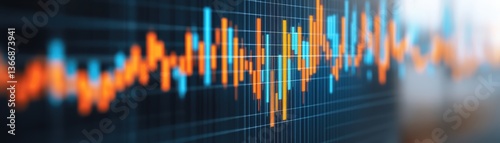 Abstract financial data graph.