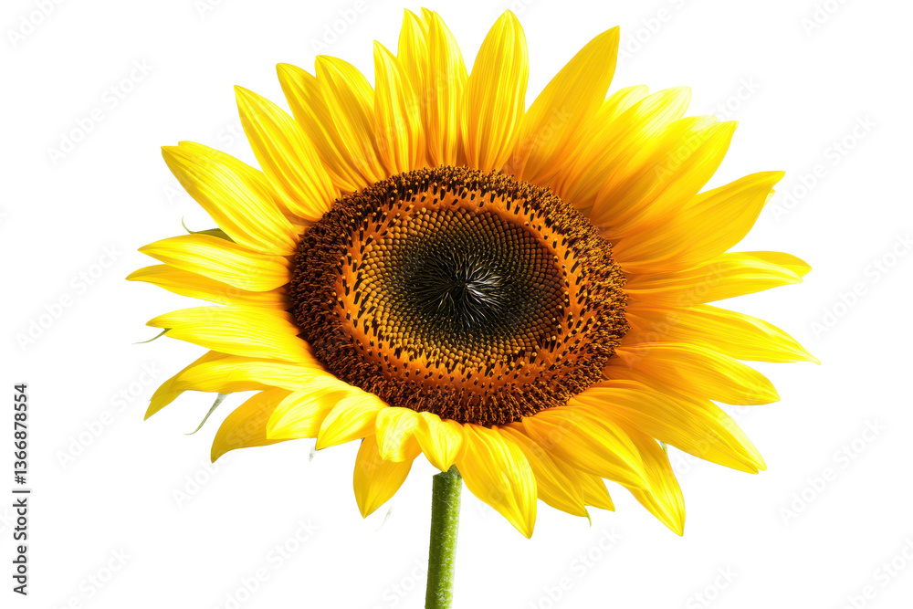 Naklejka premium sunflower isolated on transparent background 
