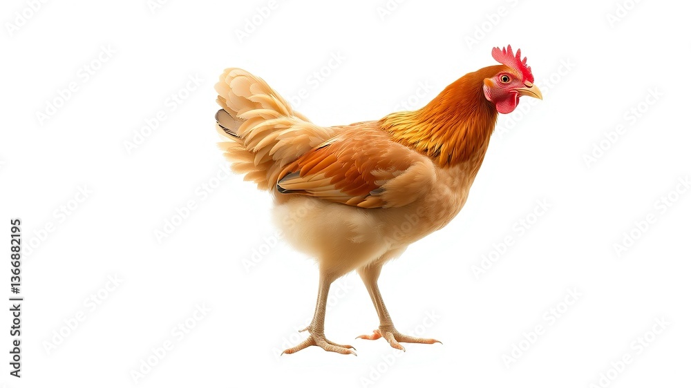 Fototapeta premium rooster isolated on white background