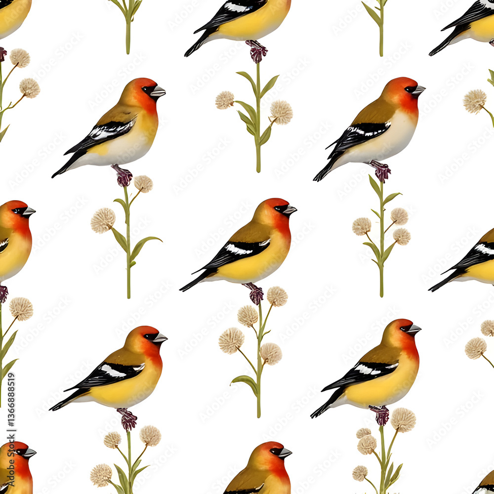 Fototapeta premium seamless pattern with birds
