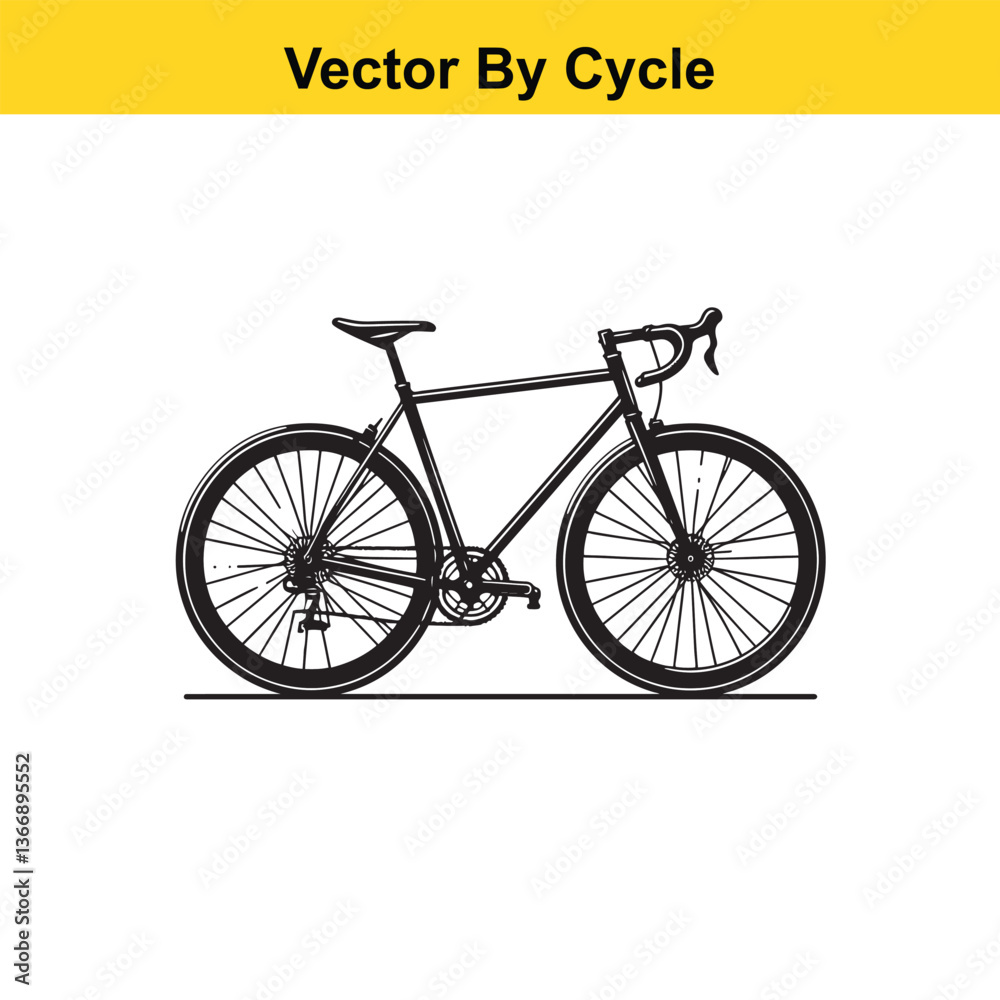 Vector Bicycle silhouette Vector Bicycle silhouette