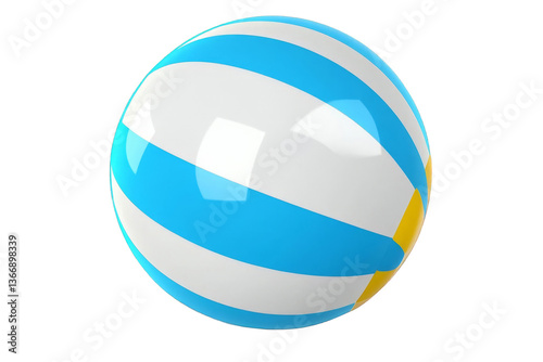 Realistic 3D Illustration Of A Blue And White Striped Beach Ball Isolated Free Download Realistic 3D Illustration Of A Blue And White Striped Beach Ball Isolated - GFXLoad